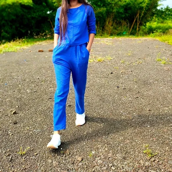 Coord set- Two piece Lace up pant set - Picture 6 of 8